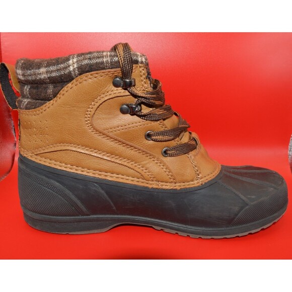 Magellan Outdoors Youth Duck Boots Size 6 Brown Black Waterproof Winter Snow - Picture 6 of 9
